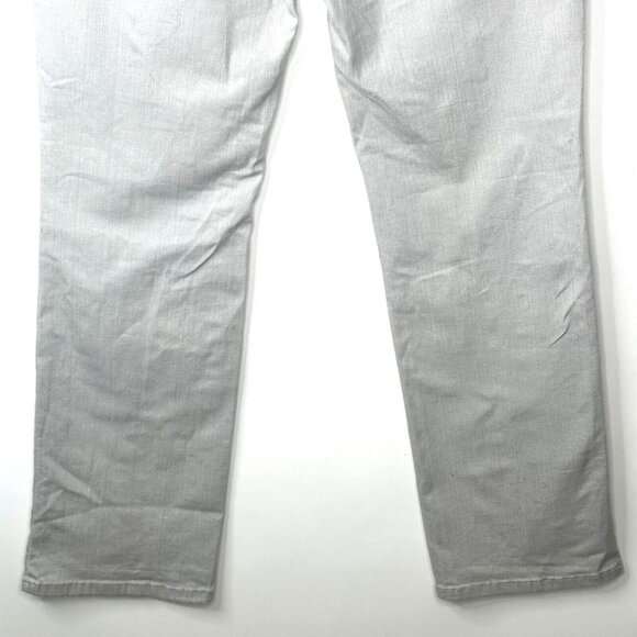 FDJ French Dressing Womens Jeans Olivia Straight Leg Stretch Light Gray Size 16 - Picture 6 of 16